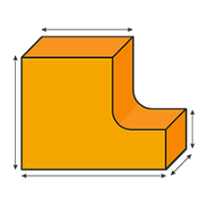 Curved L Shape Sofa Cushion