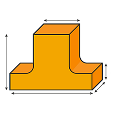 Curved T Sofa Cushion Foam